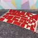 Handmade traditional pure wool rug, red, size 150 x 250 cm.