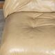 Italian 20thc beige "soriana" leather sofa by tobia scarpa for cassina