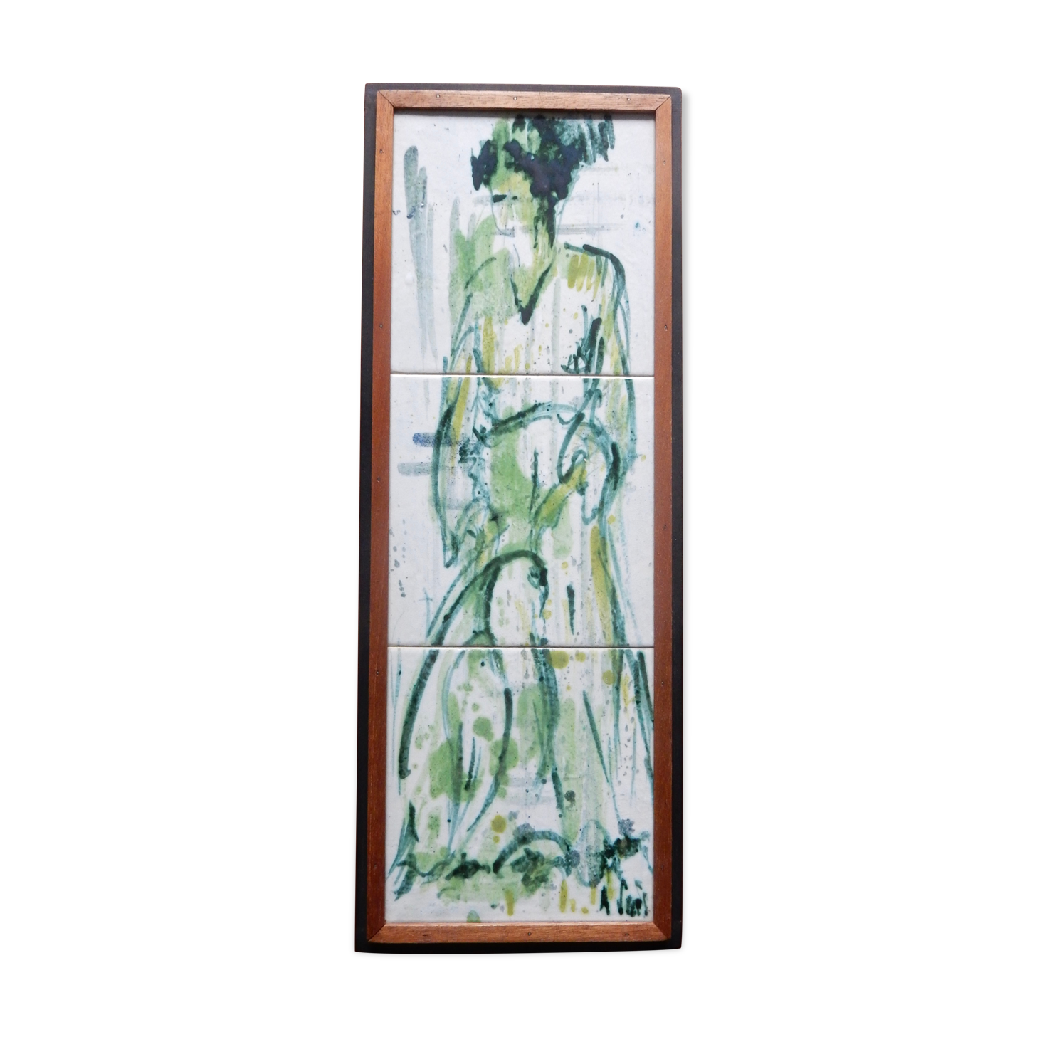 60s vintage ceramic tile panel from A. Suez