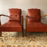 Pair of club armchairs 40s