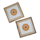 Lot de 2 dessous de plat vintage en céramique italienne – Semigres