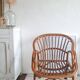 Paire de fauteuils en rotin vintage circa années 70
