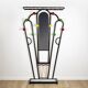 Metal coat rack with wooden balls and scoubidou from the 1960s.