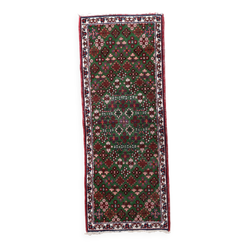 Handmade antique Persian Joshagan runner 1.8' x 4.8' (57cm x 149cm) 1930s