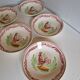 6 deep plates rooster Émile Tessier Malicorne