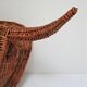 Bull head minotaur wicker vintage 60s-70s