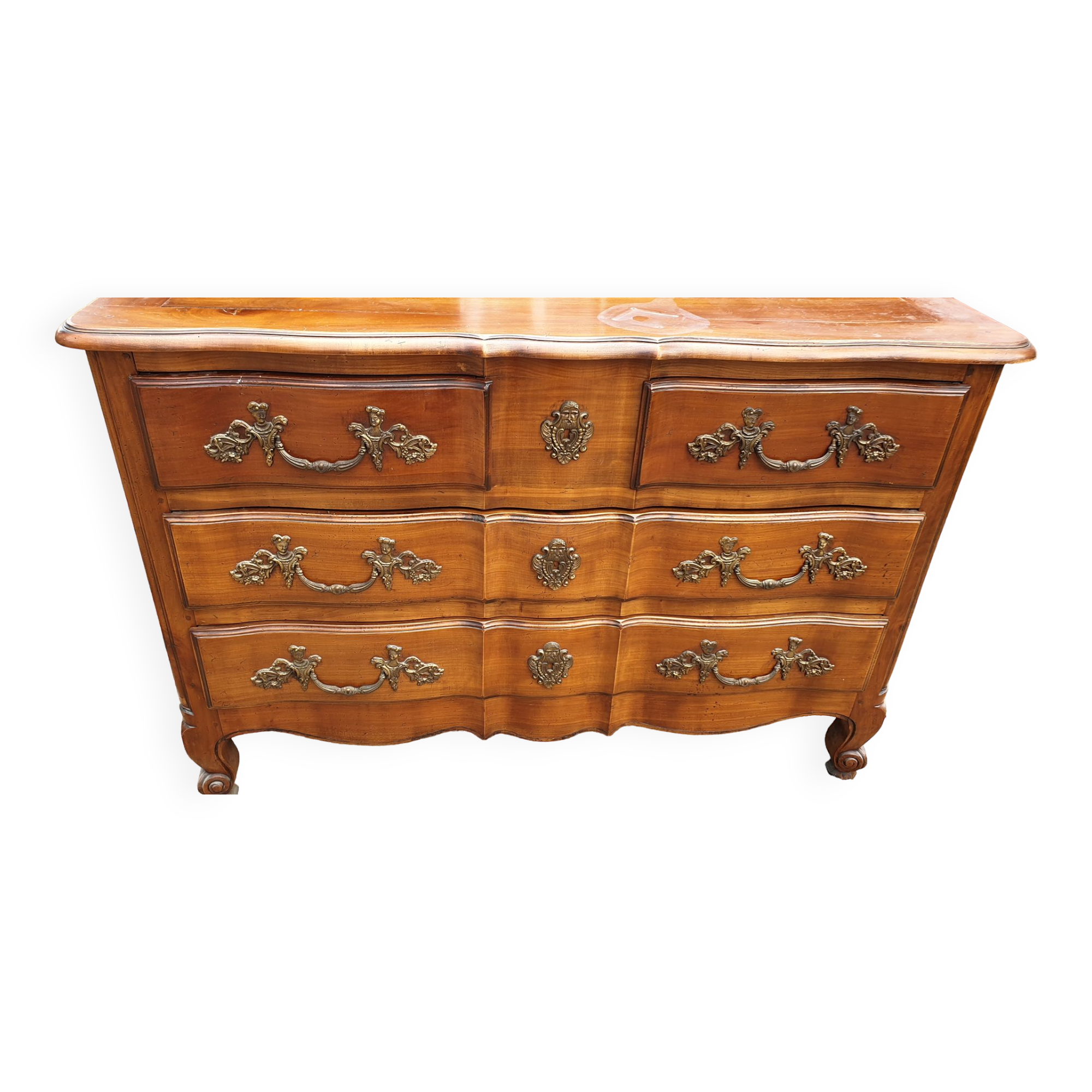 Chest of drawers Louis XV in cherry wood