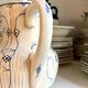 Sarreguemines coffee pot in white and blue earthenware, "Copenhagen" pattern - early 20th century