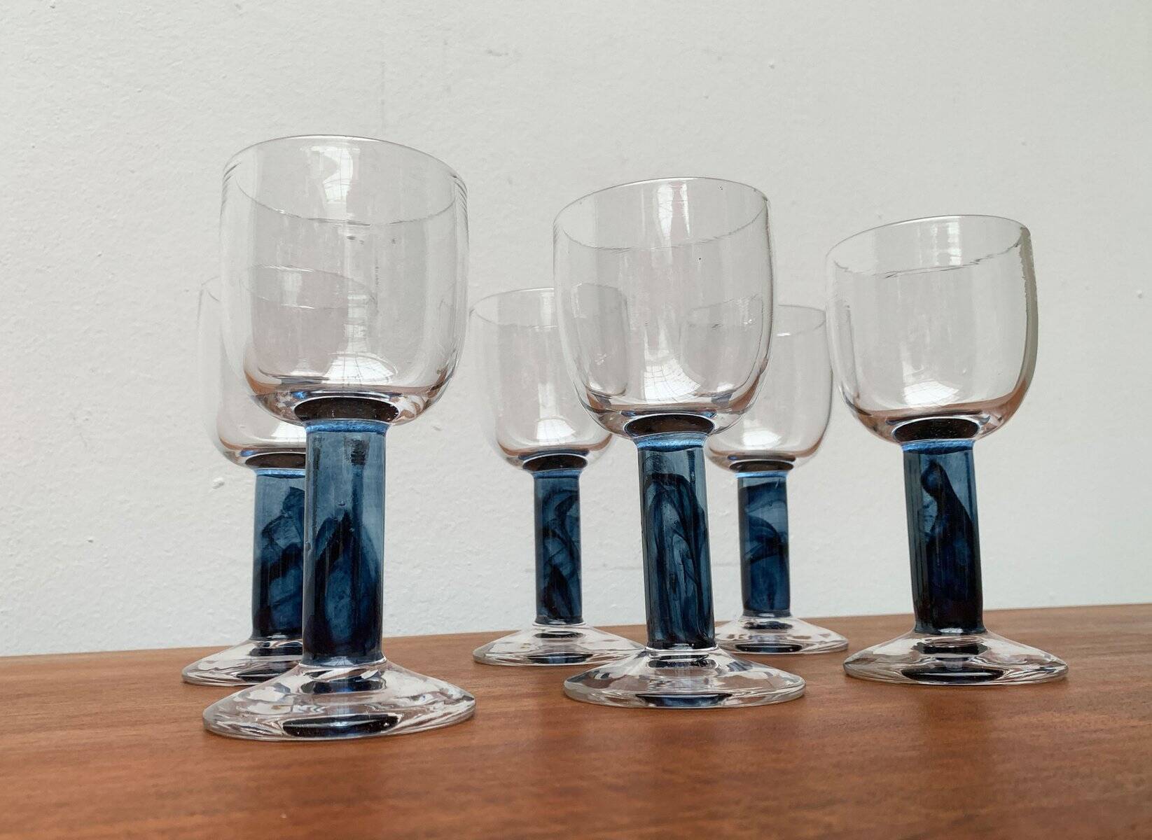 German wine glasses by Regina Kaufmann for Glashagen Hütte, set of 6.