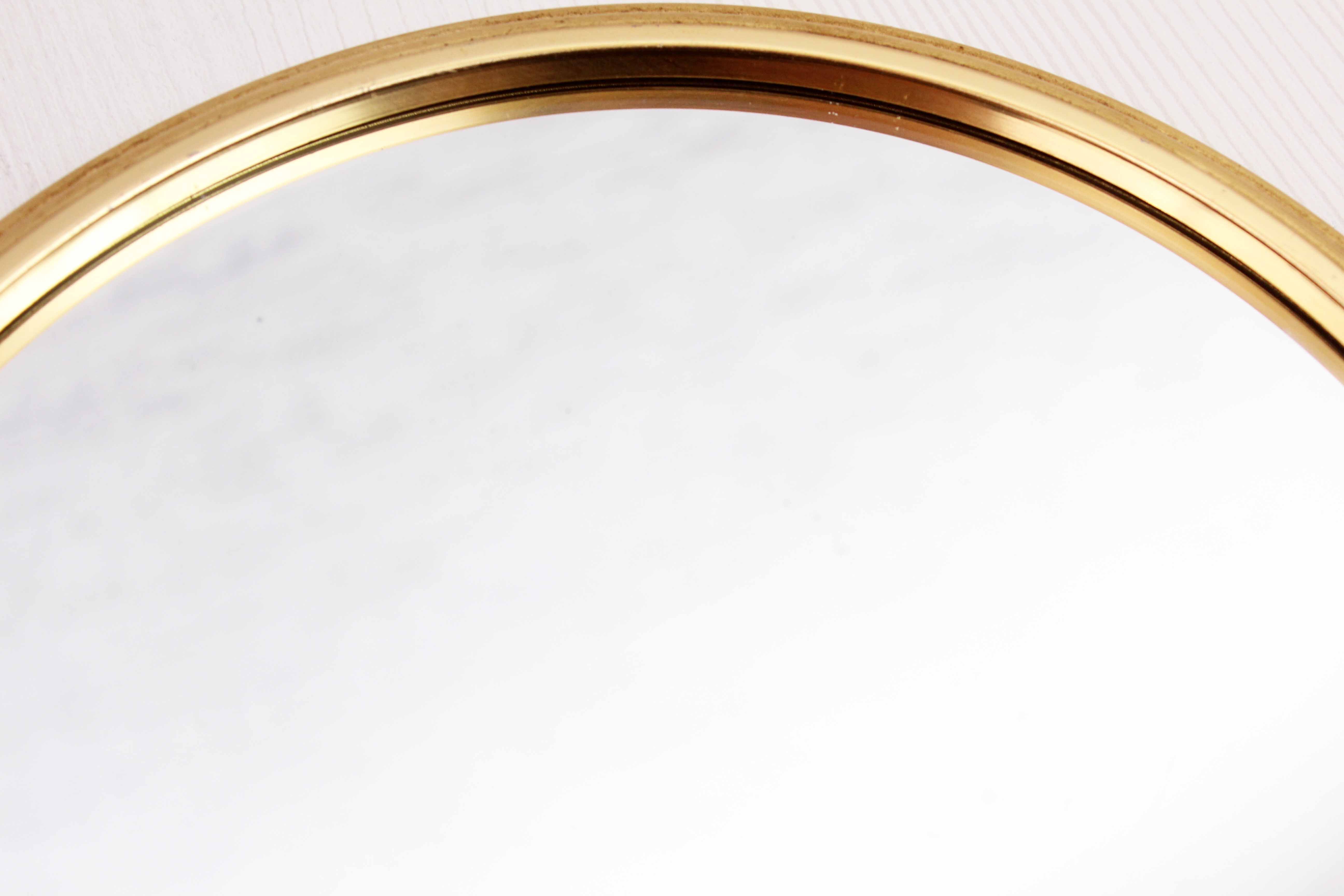 Round brass mirror top