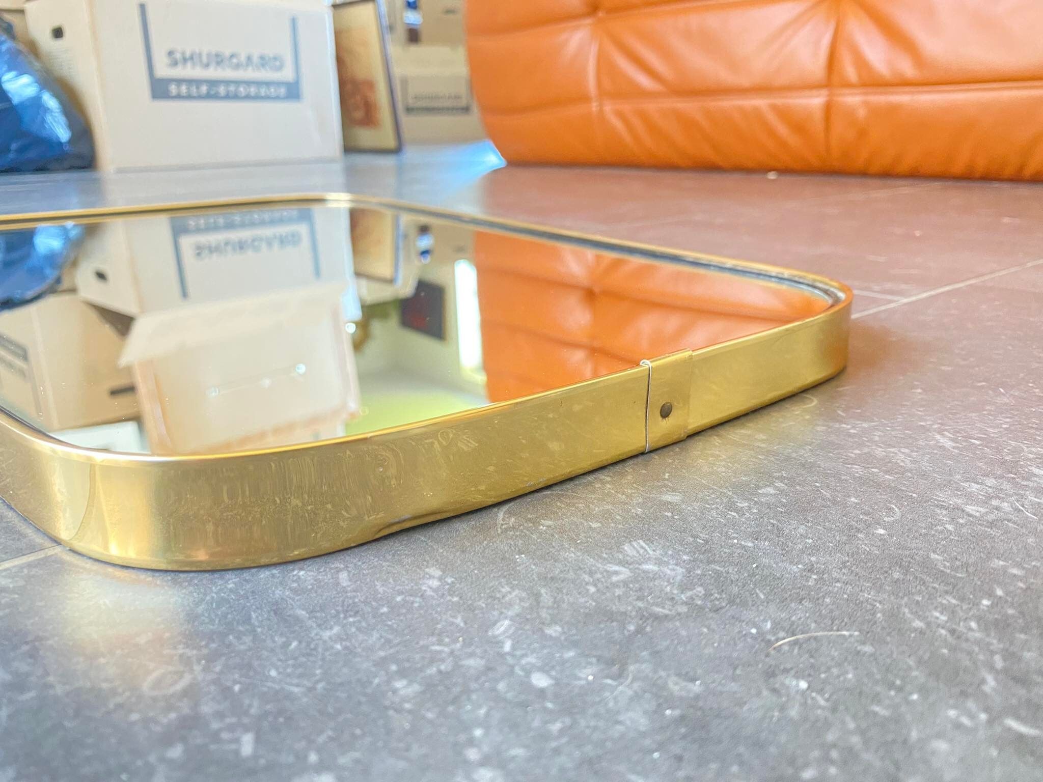 Trapezoidal vintage mirror