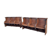 Pair of stalls 3 places oak late nineteenth century