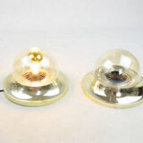 Pair of ceiling lamps