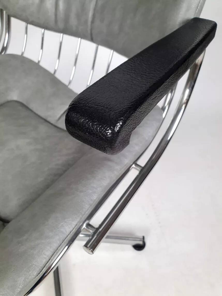 Vintage chrome swivel armchair