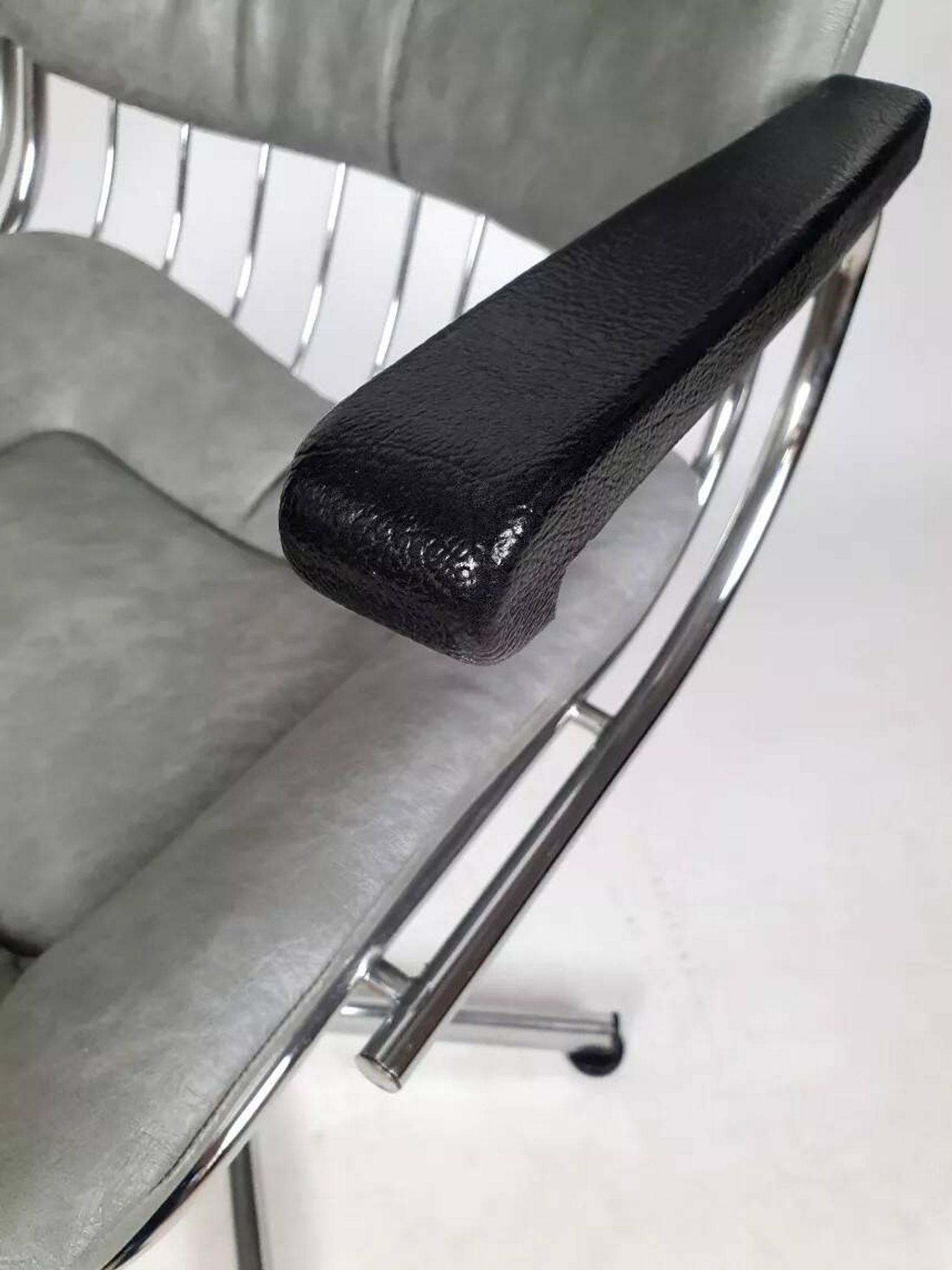 Vintage chrome swivel armchair