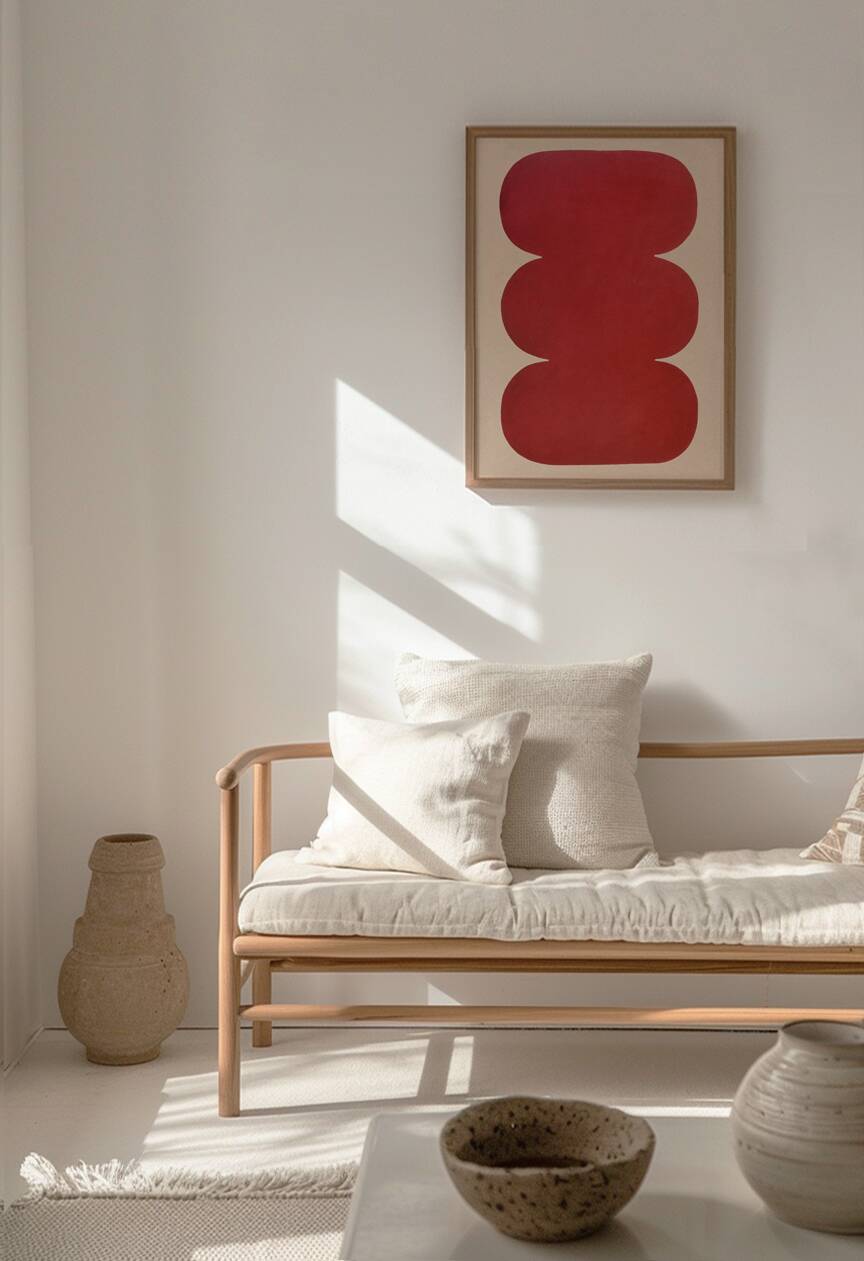 Large painting 50x70 Dark red Twist signed Eawy