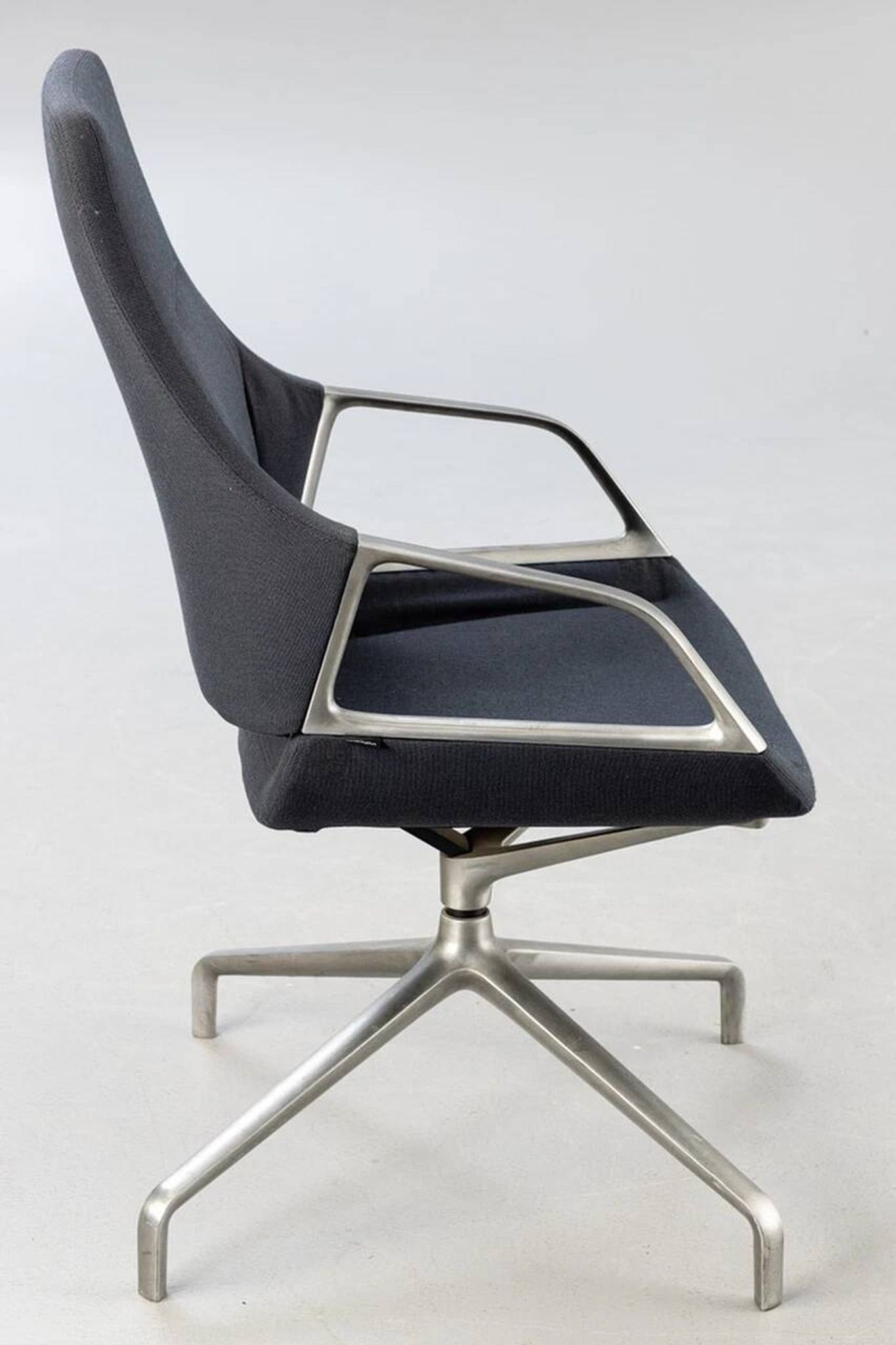 Chaise de bureau Wilkhahn Graph 3015 en aluminium et tissu