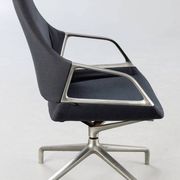 Chaise de bureau Wilkhahn Graph 3015 en aluminium et tissu