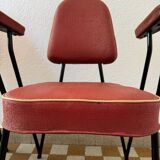 Chaise fauteuil tubulaire années  50
