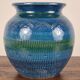 Glazed terracotta vase Rimini Blue by Aldo Londi for Bitossi, Italy, 1960.