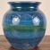 Glazed terracotta vase Rimini Blue by Aldo Londi for Bitossi, Italy, 1960.