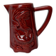 Saint Clement red earthenware pitcher with stork decoration circa 1940