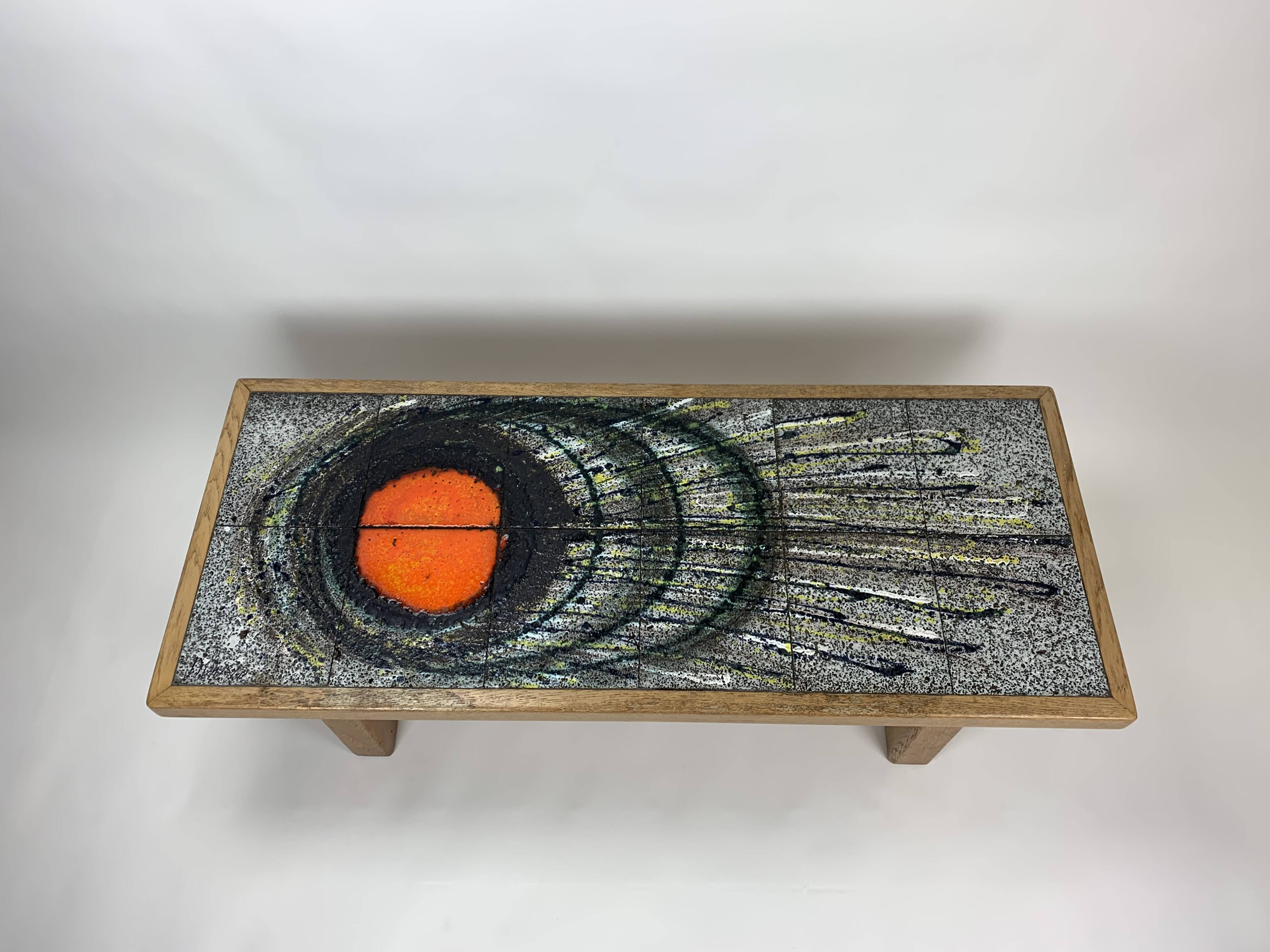 Mid-century design ceramic coffee table, 1970’s