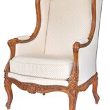 Louis XV style wingback armchair