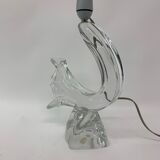 Set of 2 Daum France crystal table lamp , 1950's