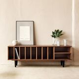 Vinyl Record Storage Cabinet Walnut "Silene"