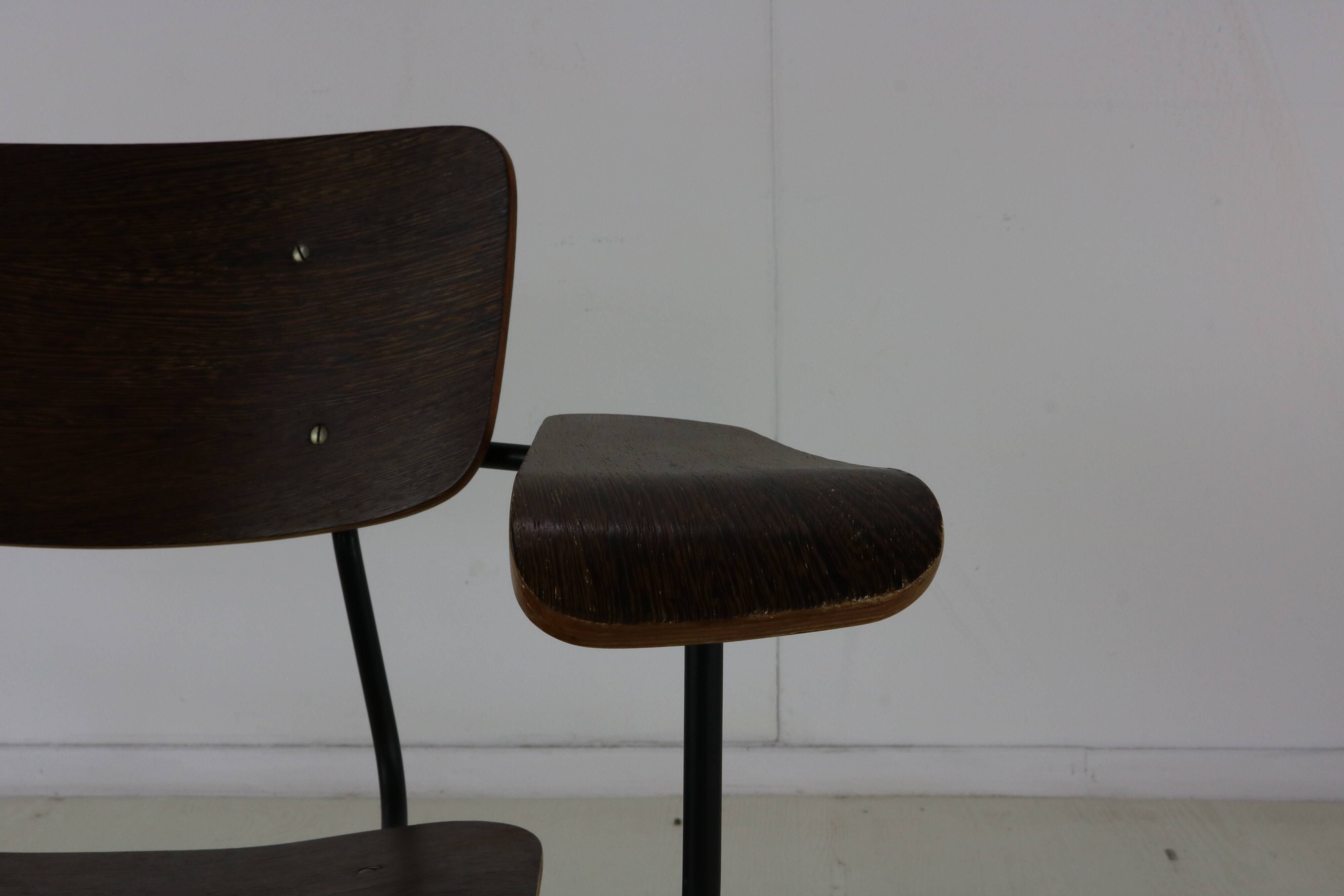 Sixties bent plywood design lounge chair by Tjerk Reijenga for Pilastro Hol