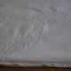 White linen tablecloth with embroidery 181cm/261cm