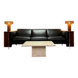 Canapé 3 places en cuir Robin Day pour Habitat vintage