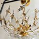 Rafael Tormo 6-light chandelier in gold metal and transparent tassels