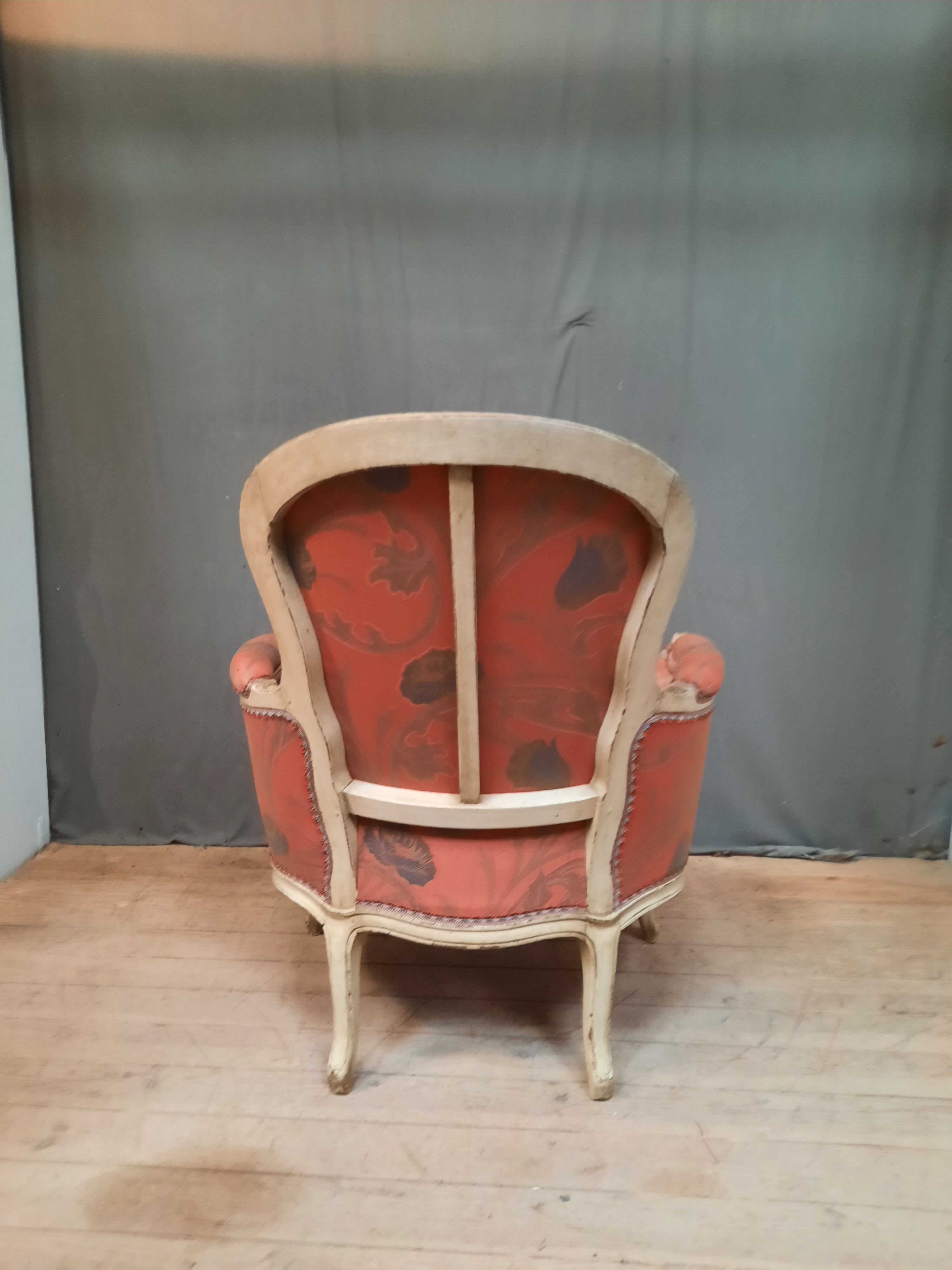 Bergere upholstered in Louis XV style