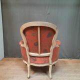 Bergere upholstered in Louis XV style