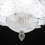Ischia, Murano Clear trasparent Vintage Glass Ceiling Light, 1970s