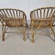 Vintage wicker basket armchairs
