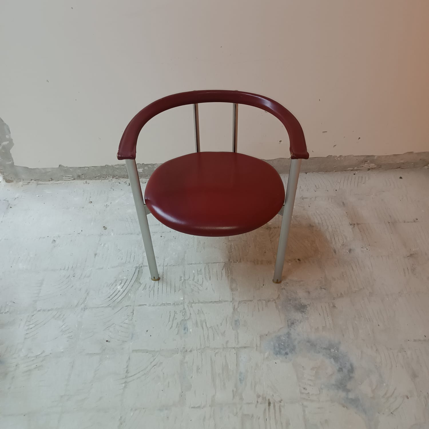 Set of 4 leather dining chairs