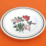 Assiette ancienne plate modèle niquette, faïence gien france
