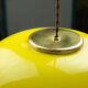 Mid-century Yellow Glass & Brass Pendant Lamp