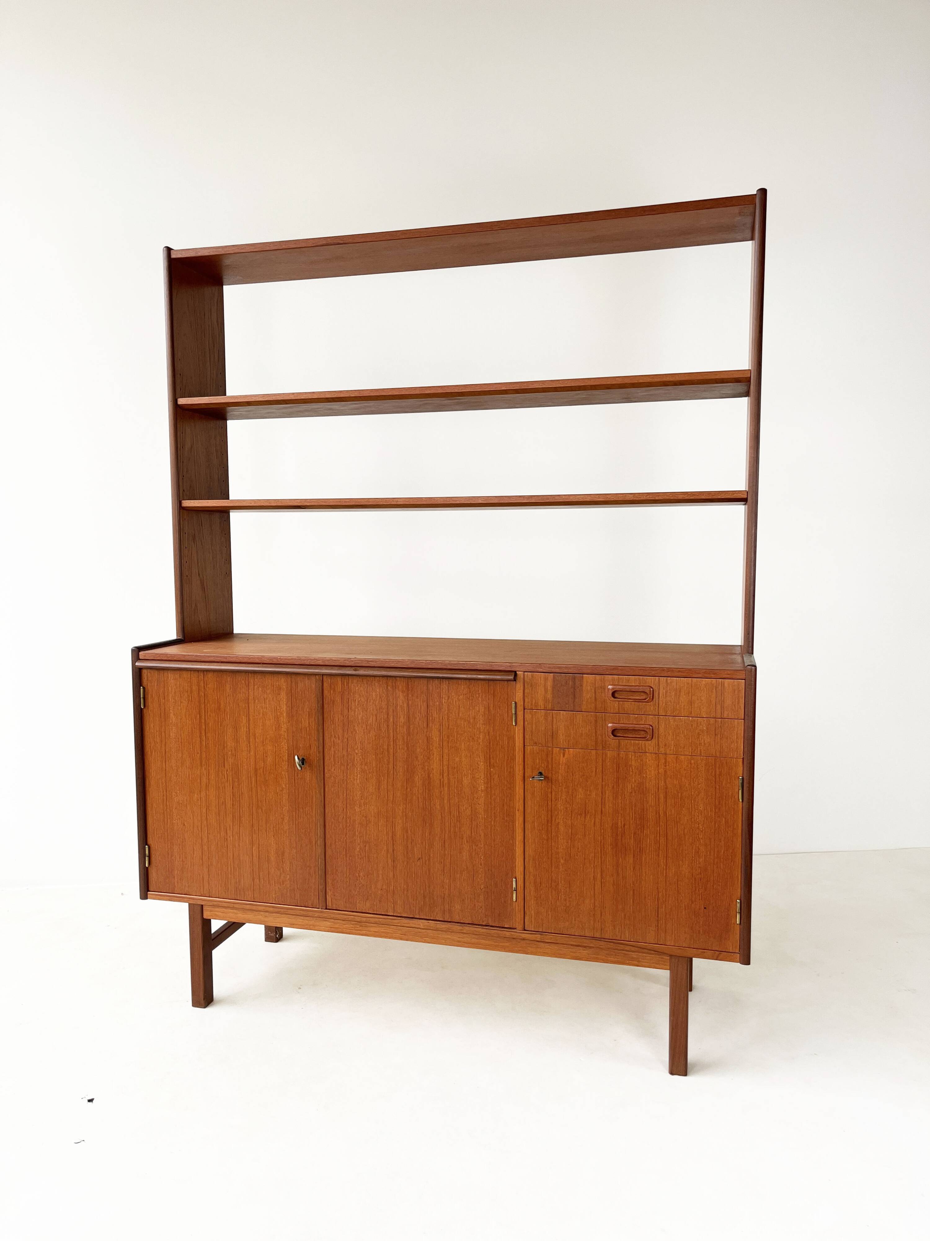 Teak bookcase/desk