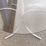 Vintage glass oval table
