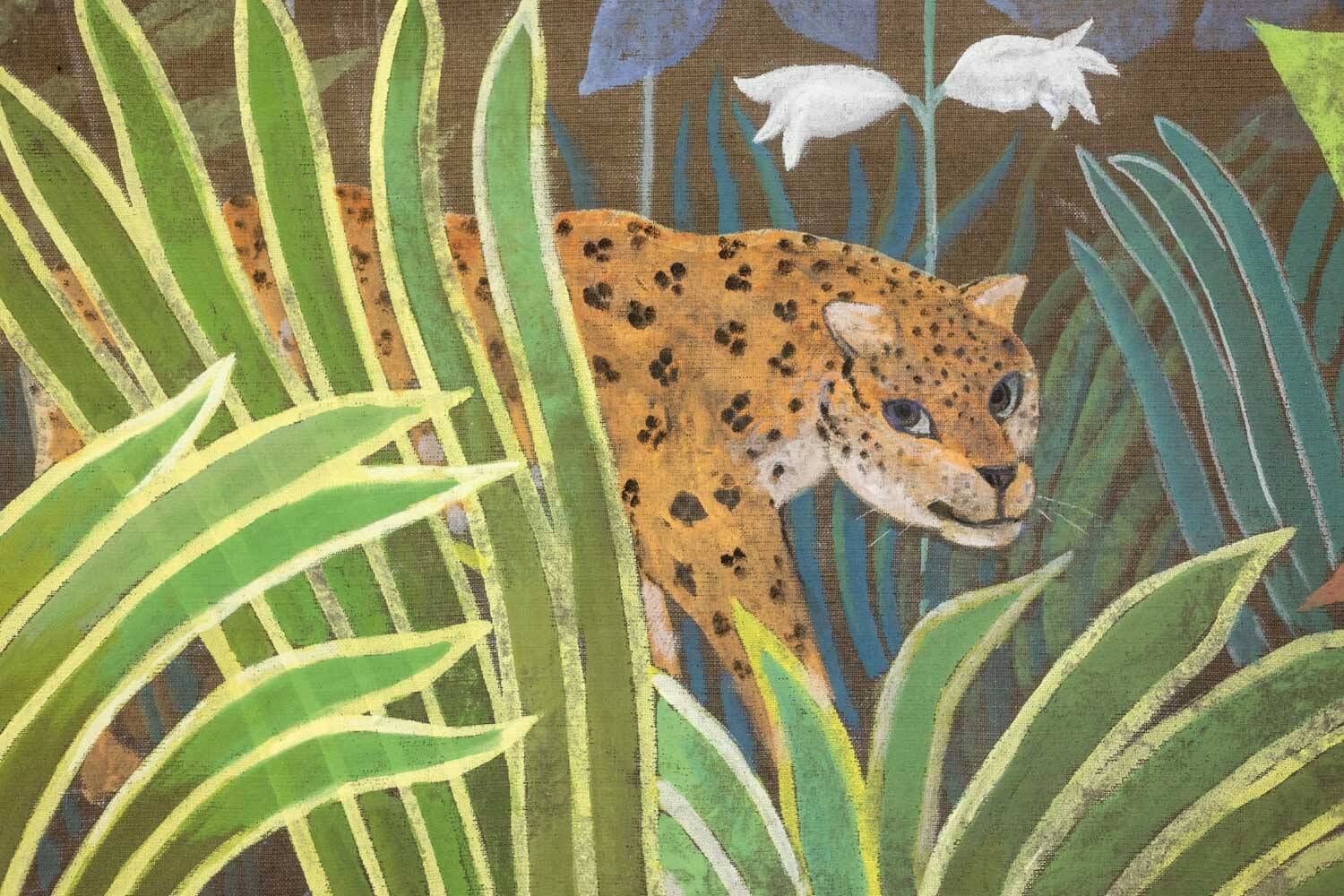 Large acrylic painting on linen canvas. Contemporary work.