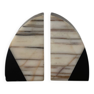 Art Deco marble bookends