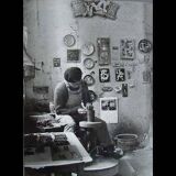 abstract sculpture / Frans Tuinstra / cubist ceramic bas-relief, 1972