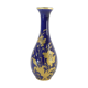 Blue porcelain oven vase of limoges