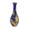 Vase bleu de four en porcelaine de limoges