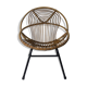 Armchair rattan shell metal