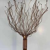 Italian Floor Lamp in Wood, Copper and Brass, Paolo Donatello, 1990s